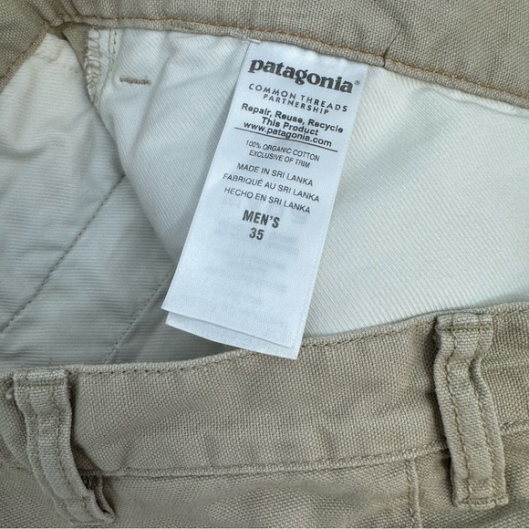Patagonia Duck Pants Mens 35 X 30.5 Beige Straight Fit Organic Cotton WORK WEAR - Picture 4 of 12